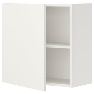 ENHET, sienas skapis ar 1 plauktu/durvīm 60x30x60 cm balts