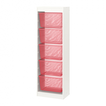 TROFAST plaukts/skapis un kastes, 46x30x145 cm