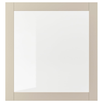 SINDVIK Stikla durvis - gaiši pelēki bēšs / dzidrs stikls 60x64 cm BESTÅ durvis un atvilktņu fasādes SINDVIK Stikla durvis - gaiši pelēki bēšs / dzidrs stikls 60x64 cm BESTÅ durvis un atvilktņu fasādes
