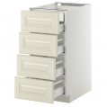 METOD/MAXIMERA ak 4 front/2 mad/3 central shtl, balts/Bodbyn natural white