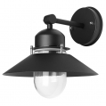 UPPLID sienas lampa, 28 cm, melna lietošanai ārpus telpām