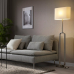 UPPVIND stāvlampa, 150 cm, niķelēta/balta