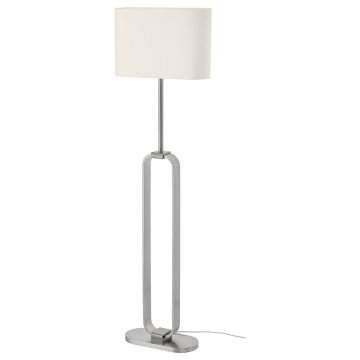 UPPVIND stāvlampa, 150 cm, niķelēta/balta