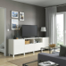BESTÅ TV statīvs ar durvīm un atvilktnēm 240x42x74 cm balts/Lappviken/Stubbarp balts