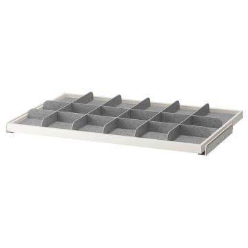 KOMPLEMENT izvelkamā pamatne ar separatoru 96,5x56,3x6,3 cm balts/gaiši pelēks