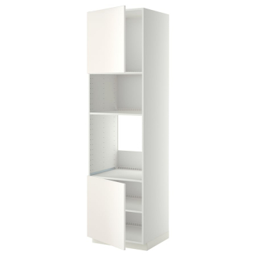 METOD, 2 gb/plaukts augsts skapis cepeškrāsnij/mikro 60x60x220 cm