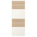 MEHAMN, IKEA 75x201 cm balti beicēts ozola efekts/balts