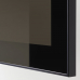 BESTÅ plaukts ar stikla durvīm 60x40x64 cm tumši brūns/Glassvik melns/smēķēts stikls