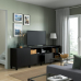 BESTÅ TV statīvs ar durvīm un atvilktnēm 240x42x74 cm melnbrūns/Lappviken/Stubbarp melnbrūns